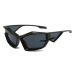 VeyRey Unisex futuristické sluneční brýle, Calictor, černé, univerzální