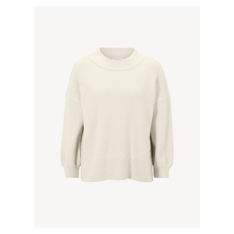 Pletený svetr bílá Tamaris