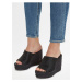 Černé dámské pantofle na klínku Calvin Klein Jeans
