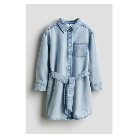H & M - Džínové košilové šaty - modrá H&M