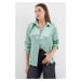 Bigdart 3964 Lightly Flowy Satin Shirt - Çağla