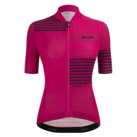 SANTINI Cyklistický dres s krátkým rukávem - GIADA OPTIC LADY - růžová/černá