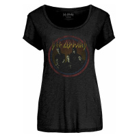 Def Leppard tričko, Vintage Circle Girly Black, dámské