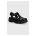 Kožené sandály Sorel ONA STREETWORKS FISHERMA dámské, černá barva, na platformě, 2084691010