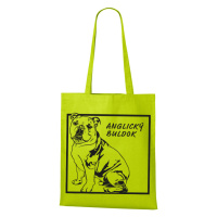 Plátěná taška s potiskem Anglického buldoka - pro milovníky psů