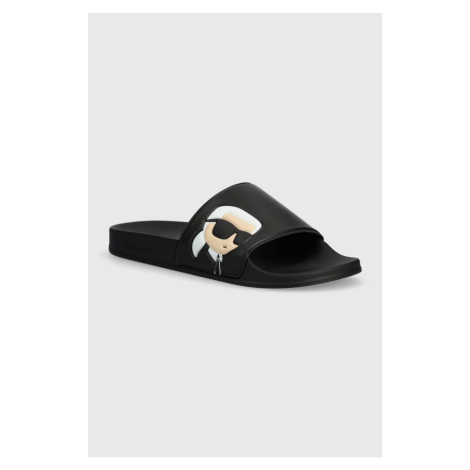 Pantofle Karl Lagerfeld KONDO pánské, černá barva, KL70005N