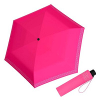 Doppler Fiber Havanna Safety Cross - dámský skládací deštník, růžová, plná barva