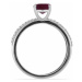 Sada stříbrných prstenů s broušeným rubínem a zirkonem Ag 925 046587 RB - 62 mm 3,6 g