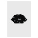 Dětské bavlněné tričko adidas JG BLUV Q3 AOPT černá barva