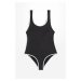 H & M - Jednodílné plavky High leg - černá