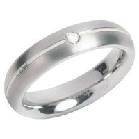 Boccia Titanium Titanový snubní prsten s diamantem 0130-05 55 mm
