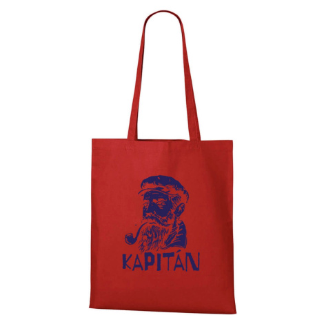 DOBRÝ TRIKO Bavlněná taška s potiskem Kapitán Barva: Červená
