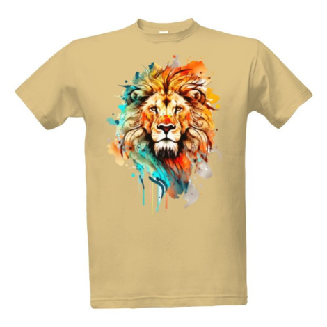 Pánské tričko Barevný lev