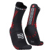 COMPRESSPORT Cyklistické ponožky klasické - PRO RACING 4.0 TRAIL - černá/červená