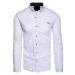 Dstreet Trendy bílá košile se vzorem