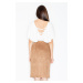 Elegantní semišová tužková sukně na patentky M453