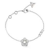 Guess Slušivý ocelový náramek s květinou Shining Winter JUBB04468JWRH 14,5 cm