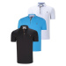 TRIPLE SET T8582 DEWBERRY MENS T-SHIRT-BLACK-WHITE-DARK TURQUOISE