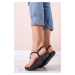 Černé gumové sandály Trendy