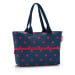 Elegantní nákupní kabelka na zip shopper e1 mixed dots red RJ3075