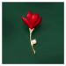 Éternelle Brož se zirkony Moisé - květina B7231-XC03977T939 Červená