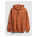 Mikina GAP logo fleece pocket hoodie Oranžová