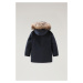 Bunda woolrich arctic detachable fur parka modrá