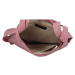 Dámská kožená kabelka přes rameno tmavě růžová - ItalY Armáni Small růžová