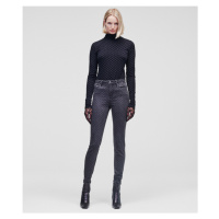 Kalhoty karl lagerfeld kl monogram skinny denim pants šedá