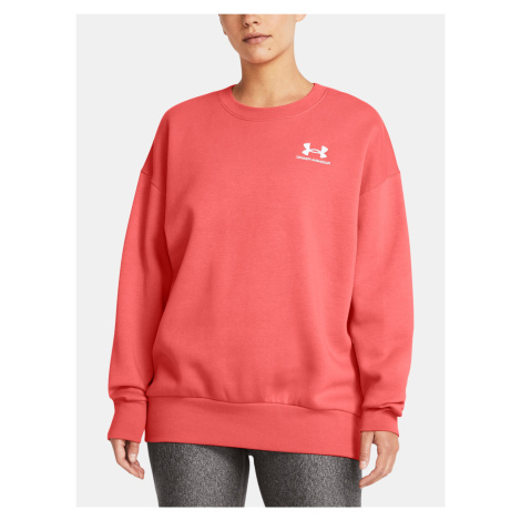 Under Armour Mikina Essential Fleece OS Crew-PNK - Dámské