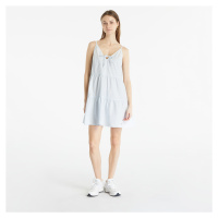 Šaty Tommy Jeans Poplin Tiered Strappy Dress Shimmering Blue