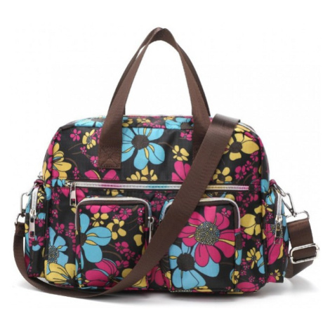 Konofactory Růžová příruční taška do letadla "Flowers" - S (25l)