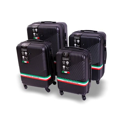 Bertoo Milano Cestovní kufr, černý set 4v1