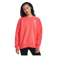 UNDER ARMOUR-Essential Fleece OS Crew-RED Červená