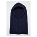 Knitted Wool Mix Balaclava - spaceblue