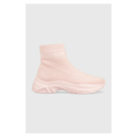 Sneakers boty Tommy Jeans SOCK BOOT MONOCOLOR růžová barva