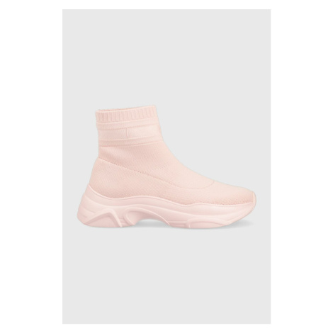 Sneakers boty Tommy Jeans SOCK BOOT MONOCOLOR růžová barva Tommy Hilfiger