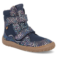 Barefoot zimní boty Froddo - Tex Winter modré třpytky