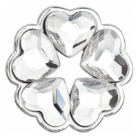 EVOLUTION GROUP 34234.1 srdce dekorované krystaly Swarovski® (Ag925/1000, 0,9 g, bílé)
