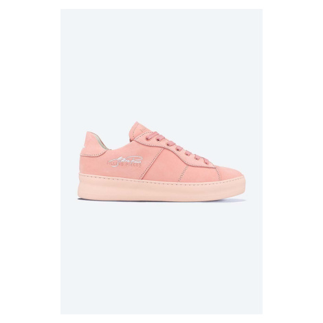 Semišové sneakers boty Filling Pieces Low Plain Court růžová barva, 42227271888