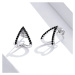 GRACE Silver Jewellery Stříbrné náušnice se zirkony Ximena, stříbro 925/1000 E-SCE924/8 Černá