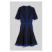 Šaty karl lagerfeld 3/4 sleeve knit dress černá