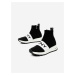 Bílo-černé dámské kotníkové slip on tenisky DKNY Mace