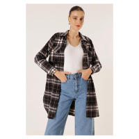 By Saygı Double Pocket Cachet Plaid Tunic Shirt