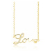 OLIVIE Stříbrný náhrdelník LOVE GOLD 4081