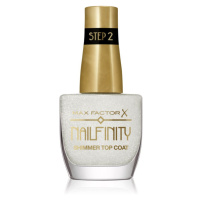 Max Factor Nailfinity Shimmer Top Coat gelový vrchní lak na nehty pro třpytivý lesk odstín 102 S