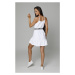 NDN - Dámské šaty s tenkými ramínky LUJZA X100 (bílá) - NDN Sport