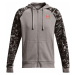 Mikina Under Armour UA RIVAL FLC CAMO SCRIPT FZ Šedá