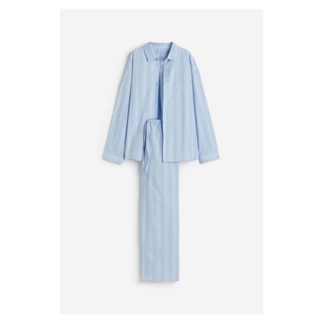 H & M - Pyžamo: košile a kalhoty - modrá H&M