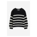 H & M - Strukturovaně pletený svetr - černá
